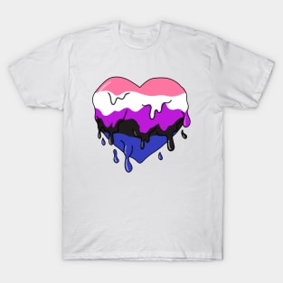 Melting Genderfluid heart T-Shirt